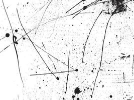 Black and White Grunge Texture with Splatter and Scratch Effects. vector
