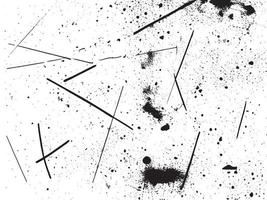 Black and White Grunge Texture with Splatter and Scratch Effects. vector