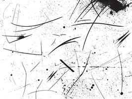 Black and White Grunge Texture with Splatter and Scratch Effects. vector