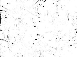 Grunge background vector illustration. Black and white messy texture with scratches and dots. Distressed overlay effect for retro design. Abstract dirty surface with empty space. EPS10.