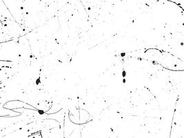 Grunge background vector illustration. Black and white messy texture with scratches and dots. Distressed overlay effect for retro design. Abstract dirty surface with empty space. EPS10.