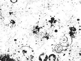 Grunge effect vector background. White and black abstract design with messy dots and scratches. Retro urban texture for overlay or illustration. Distressed and dirty surface with copy space. EPS10.