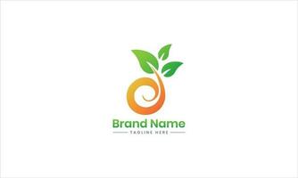 Modern Creative E letter with leaf  E vector gradient color logo template