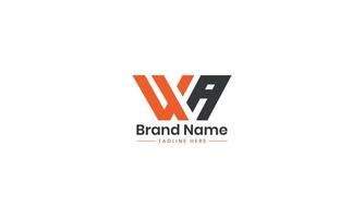 WA letter logo design. letter W A logo design vector with orange and black colors. Initial letters AW logo icon. Abstract letter WA logotype logo design template. AW logo Pro Vector