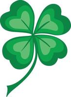 Green Saint Patrick s Day four-leaf clover vector