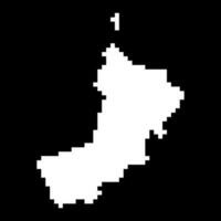 Pixel map of Oman. Vector illustration.