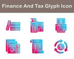 Finance And Tax Vector Icon Set