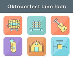 Oktoberfest vector icono conjunto