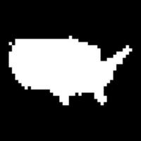 Pixel map of USA. Vector illustration.