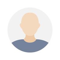 Bald empty face icon avatar. Vector illustration.