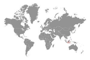 Java Sea on the world map. Vector illustration.