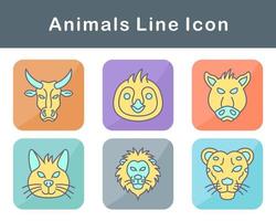 animales vector icono conjunto