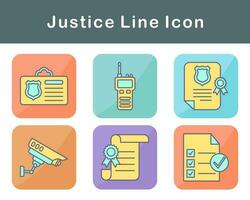 Justice Vector Icon Set