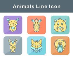 animales vector icono conjunto