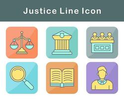 Justice Vector Icon Set