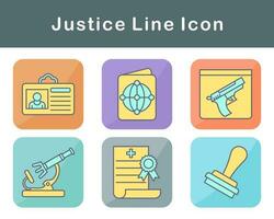 Justice Vector Icon Set