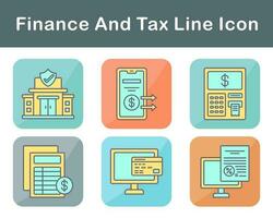 Finance And Tax Vector Icon Set