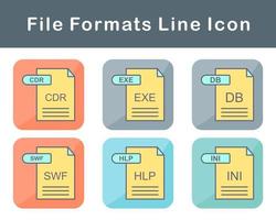 archivo formatos vector icono conjunto