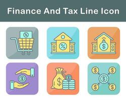 Finance And Tax Vector Icon Set