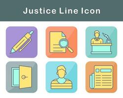 Justice Vector Icon Set