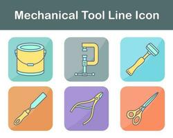 mecánico herramienta vector icono conjunto