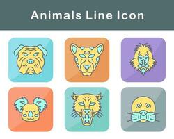 animales vector icono conjunto