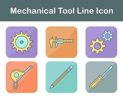 mecánico herramienta vector icono conjunto