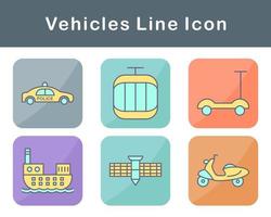 Vehicles Vector Icon Set