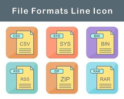 archivo formatos vector icono conjunto