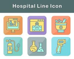 hospital vector icono conjunto