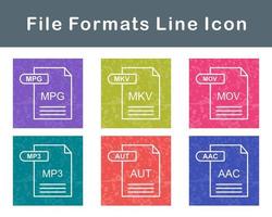 archivo formatos vector icono conjunto