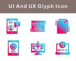 ui y ux vector icono conjunto