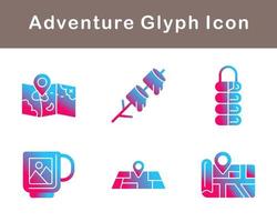 conjunto de iconos de vector de aventura