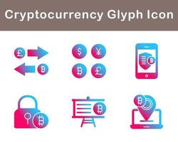 Bitcoin And Cryptocurrency Vector Icon Set