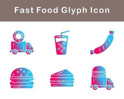 Fast Food Vector Icon Set