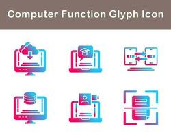 Computer Function Vector Icon Set