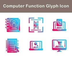 Computer Function Vector Icon Set