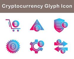 Bitcoin And Cryptocurrency Vector Icon Set