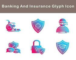 Banking And Insurance Vector Icon Set