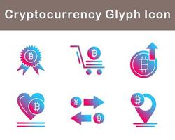 Bitcoin And Cryptocurrency Vector Icon Set