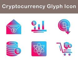 Bitcoin And Cryptocurrency Vector Icon Set