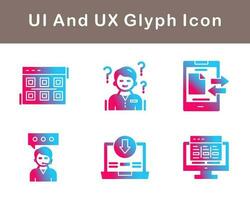 ui y ux vector icono conjunto