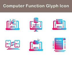 Computer Function Vector Icon Set