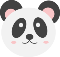 panda ansikte, tecknad serie djur- png