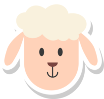 oveja cara pegatina, animal iconos png