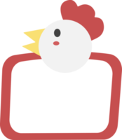 poulet affronter, cadres animal affronter. png