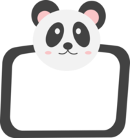 panda rostro, marcos animal rostro. png