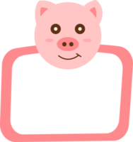 pig face, frames animal face. png