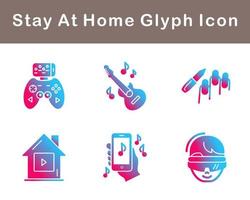 Stay At Home Vector Icon Set