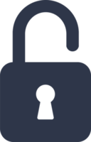 Padlock icon in black colors. Security signs illustration. png